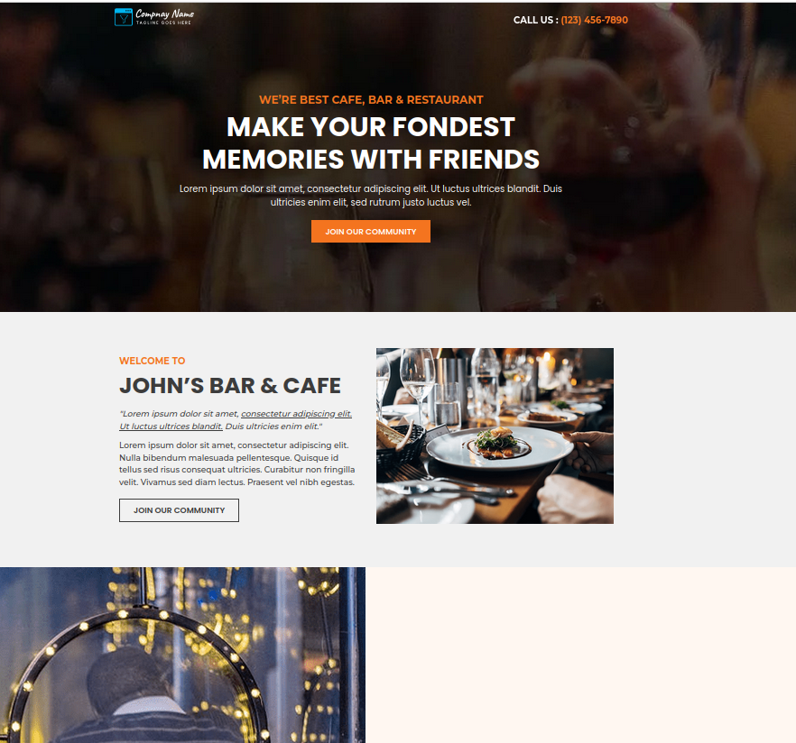 Cafe And Bar - Home